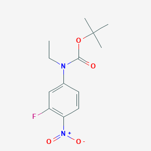 molecular formula C13H17FN2O4 B8031008 Tert-butyl N-ethyl-N-(3-fluoro-4-nitrophenyl)carbamate 