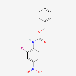 molecular formula C14H11FN2O4 B8031021 Benzyl N-(2-fluoro-4-nitrophenyl)carbamate 