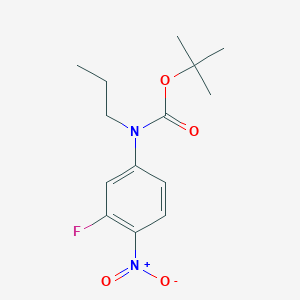 molecular formula C14H19FN2O4 B8031030 Tert-butyl N-(3-fluoro-4-nitrophenyl)-N-propylcarbamate CAS No. 1881329-16-3
