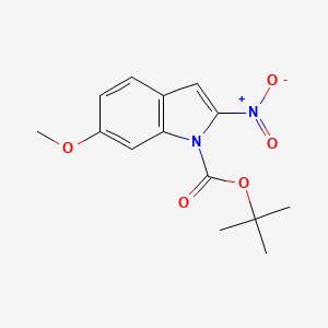 molecular formula C14H16N2O5 B8031036 tert-butyl 6-methoxy-2-nitro-1H-indole-1-carboxylate 