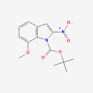 molecular formula C14H16N2O5 B8031050 tert-butyl 7-methoxy-2-nitro-1H-indole-1-carboxylate 