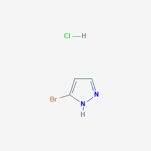 molecular formula C3H4BrClN2 B8031089 5-bromo-1H-pyrazole hydrochloride CAS No. 1536473-75-2