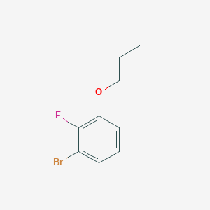 molecular formula C9H10BrFO B8031115 1-Bromo-2-fluoro-3-propoxybenzene 