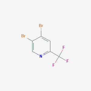 molecular formula C6H2Br2F3N B8031166 4,5-Dibromo-2-(trifluoromethyl)pyridine 