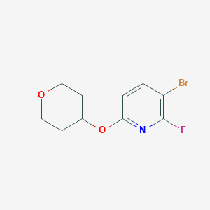 molecular formula C10H11BrFNO2 B8031178 3-Bromo-2-fluoro-6-(oxan-4-yloxy)pyridine CAS No. 1881332-02-0