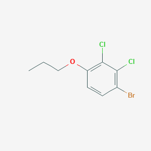 molecular formula C9H9BrCl2O B8031180 1-Bromo-2,3-dichloro-4-propoxybenzene 