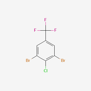 molecular formula C7H2Br2ClF3 B8031223 1,3-Dibromo-2-chloro-5-(trifluoromethyl)benzene 