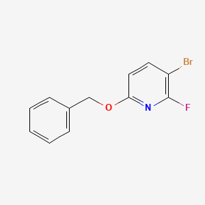 molecular formula C12H9BrFNO B8031230 6-(Benzyloxy)-3-bromo-2-fluoropyridine 