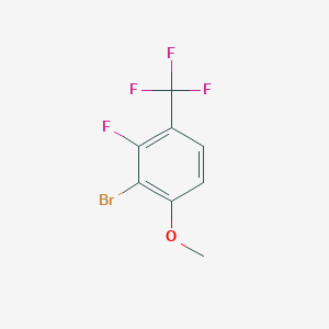 molecular formula C8H5BrF4O B8031231 2-Bromo-3-fluoro-1-methoxy-4-(trifluoromethyl)benzene 