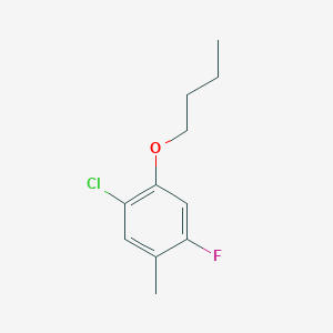 molecular formula C11H14ClFO B8031270 1-Butoxy-2-chloro-5-fluoro-4-methylbenzene 