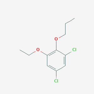 molecular formula C11H14Cl2O2 B8031289 1,5-Dichloro-3-ethoxy-2-propoxybenzene CAS No. 1881288-22-7