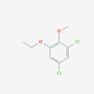 molecular formula C9H10Cl2O2 B8031310 1,5-Dichloro-3-ethoxy-2-methoxybenzene 