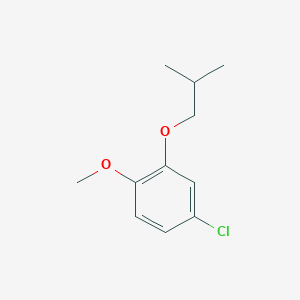 molecular formula C11H15ClO2 B8031312 4-Chloro-1-methoxy-2-(2-methylpropoxy)benzene 