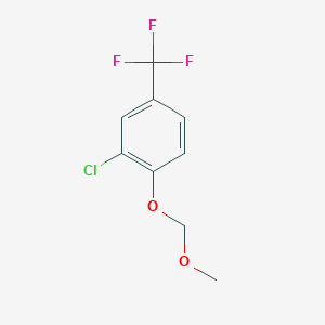 molecular formula C9H8ClF3O2 B8031341 2-Chloro-1-(methoxymethoxy)-4-(trifluoromethyl)benzene 