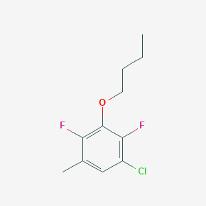 molecular formula C11H13ClF2O B8031346 3-Butoxy-1-chloro-2,4-difluoro-5-methylbenzene 