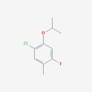 molecular formula C10H12ClFO B8031352 1-Chloro-4-fluoro-5-methyl-2-(propan-2-yloxy)benzene 
