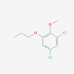 molecular formula C10H12Cl2O2 B8031389 1,5-Dichloro-2-methoxy-3-propoxybenzene 