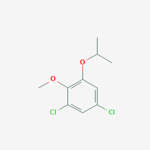 molecular formula C10H12Cl2O2 B8031403 1,5-Dichloro-2-methoxy-3-(propan-2-yloxy)benzene CAS No. 1881293-83-9