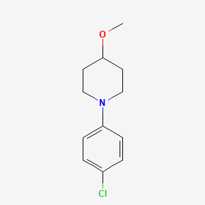 molecular formula C12H16ClNO B8031406 1-(4-Chlorophenyl)-4-methoxypiperidine 