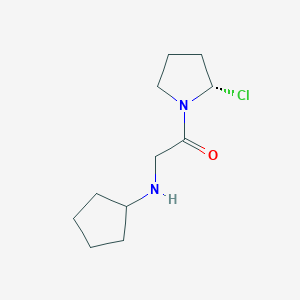 molecular formula C11H19ClN2O B8031438 1-[(2S)-2-chloropyrrolidin-1-yl]-2-(cyclopentylamino)ethan-1-one 