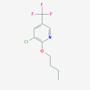 molecular formula C10H11ClF3NO B8031456 2-Butoxy-3-chloro-5-(trifluoromethyl)pyridine 