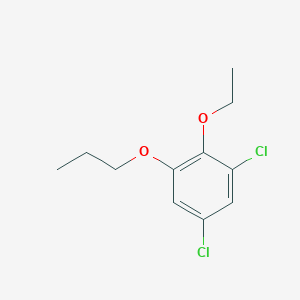 molecular formula C11H14Cl2O2 B8031479 1,5-Dichloro-2-ethoxy-3-propoxybenzene 
