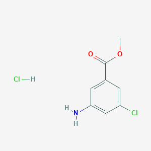 molecular formula C8H9Cl2NO2 B8031505 Methyl 3-amino-5-chlorobenzoate hydrochloride 
