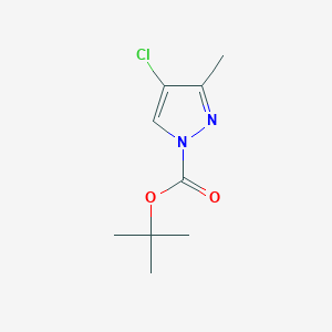 molecular formula C9H13ClN2O2 B8031524 tert-butyl 4-chloro-3-methyl-1H-pyrazole-1-carboxylate 