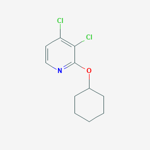 molecular formula C11H13Cl2NO B8031529 3,4-Dichloro-2-(cyclohexyloxy)pyridine 