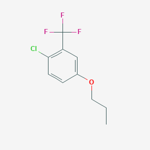 molecular formula C10H10ClF3O B8031585 1-Chloro-4-propoxy-2-(trifluoromethyl)benzene 
