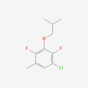 molecular formula C11H13ClF2O B8031598 1-Chloro-2,4-difluoro-5-methyl-3-(2-methylpropoxy)benzene 