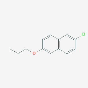 molecular formula C13H13ClO B8031625 2-Chloro-6-propoxynaphthalene 