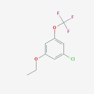 molecular formula C9H8ClF3O2 B8031640 1-Chloro-3-ethoxy-5-(trifluoromethoxy)benzene 