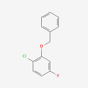 molecular formula C13H10ClFO B8031656 2-(Benzyloxy)-1-chloro-4-fluorobenzene 