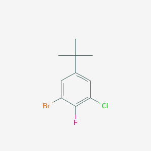 molecular formula C10H11BrClF B8031670 1-Bromo-5-tert-butyl-3-chloro-2-fluorobenzene 
