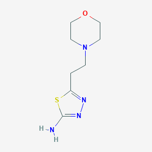 molecular formula C8H14N4OS B080317 5-(2-吗啉-4-基-乙基)-[1,3,4]噻二唑-2-胺 CAS No. 14068-83-8