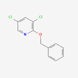 molecular formula C12H9Cl2NO B8031749 2-(Benzyloxy)-3,5-dichloropyridine CAS No. 1881295-44-8