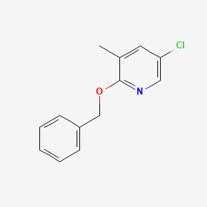 molecular formula C13H12ClNO B8031811 2-(Benzyloxy)-5-chloro-3-methylpyridine 