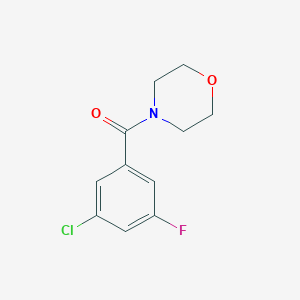 molecular formula C11H11ClFNO2 B8031844 4-[(3-Chloro-5-fluorophenyl)carbonyl]morpholine 