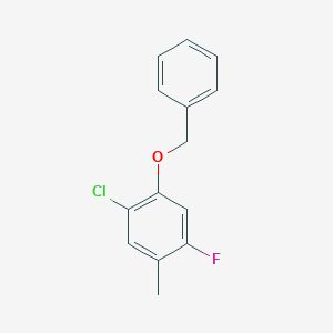 molecular formula C14H12ClFO B8031851 1-(Benzyloxy)-2-chloro-5-fluoro-4-methylbenzene 