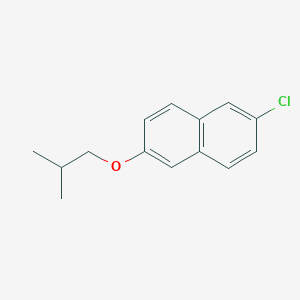 molecular formula C14H15ClO B8031867 2-Chloro-6-(2-methylpropoxy)naphthalene 