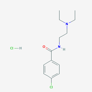 molecular formula C13H20Cl2N2O B8031921 4-Chloro-N-[2-(diethylamino)ethyl]benzamide hydrochloride 