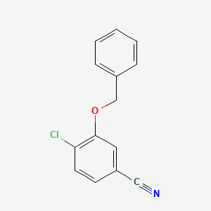 molecular formula C14H10ClNO B8031932 3-(Benzyloxy)-4-chlorobenzonitrile 
