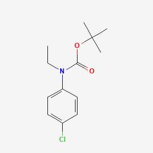 molecular formula C13H18ClNO2 B8031952 Tert-butyl N-(4-chlorophenyl)-N-ethylcarbamate 