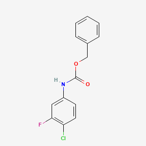 molecular formula C14H11ClFNO2 B8032038 Benzyl N-(4-chloro-3-fluorophenyl)carbamate 