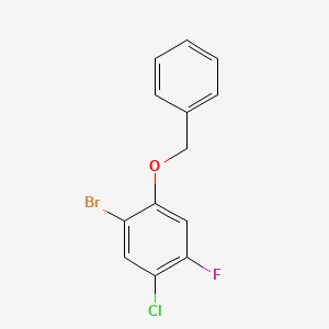 molecular formula C13H9BrClFO B8032041 1-(Benzyloxy)-2-bromo-4-chloro-5-fluorobenzene 