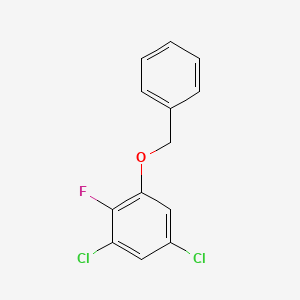 molecular formula C13H9Cl2FO B8032049 1-(Benzyloxy)-3,5-dichloro-2-fluorobenzene 