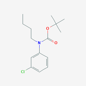 molecular formula C15H22ClNO2 B8032057 Tert-butyl N-butyl-N-(3-chlorophenyl)carbamate 