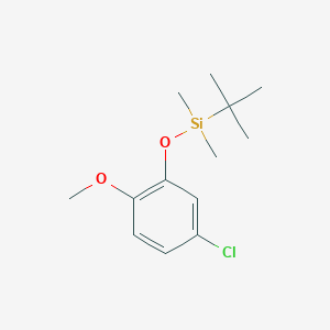 molecular formula C13H21ClO2Si B8032063 Tert-butyl(5-chloro-2-methoxyphenoxy)dimethylsilane 