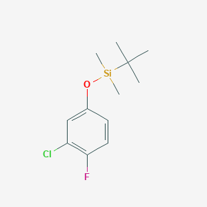 molecular formula C12H18ClFOSi B8032090 Tert-butyl(3-chloro-4-fluorophenoxy)dimethylsilane 